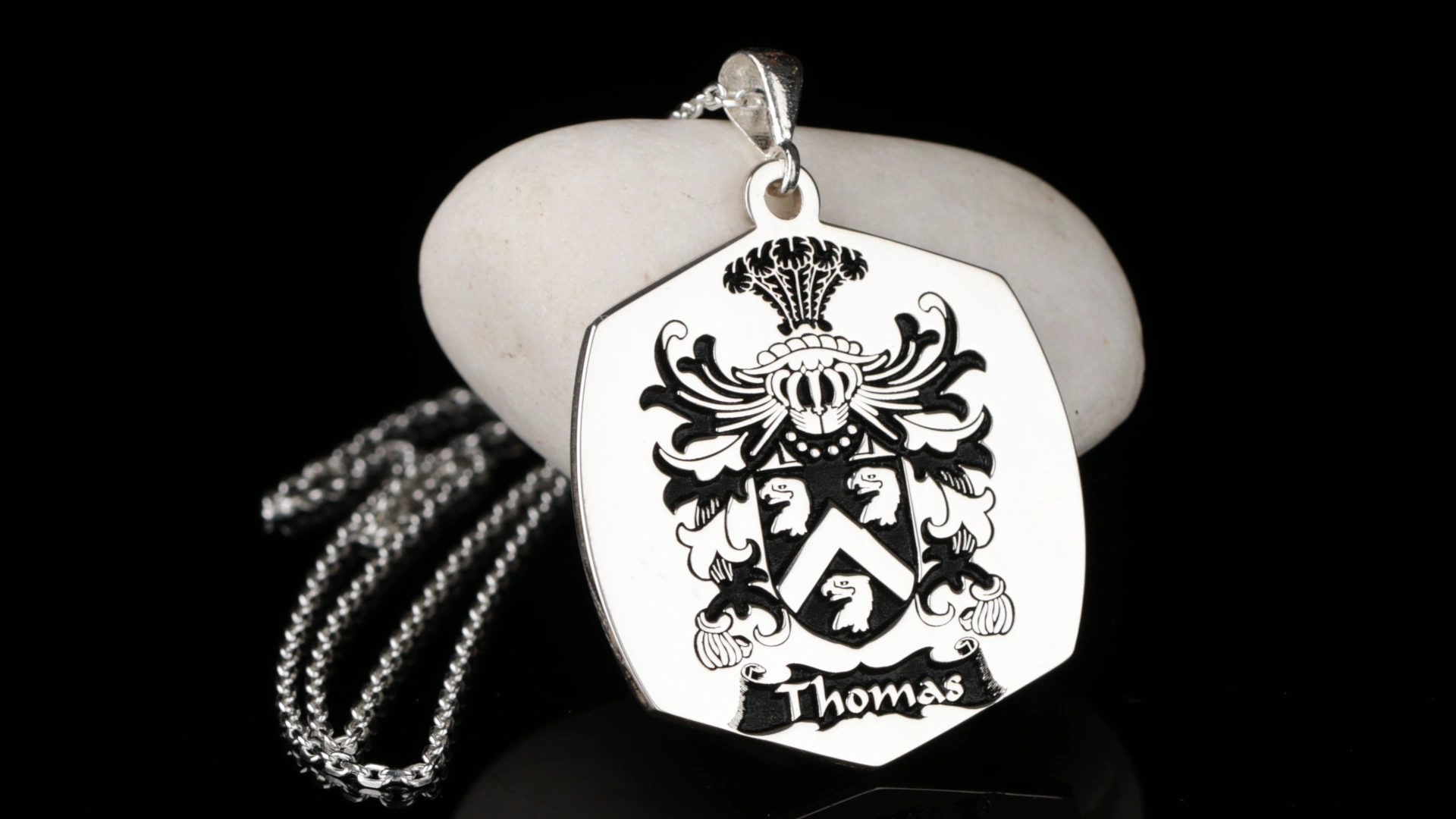 Luxury Silver and Gold Necklace With Personalized Family Logo